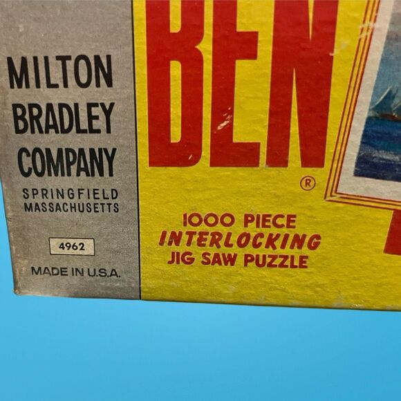 Vintage Milton Bradley Big Ben Interlocking Jigsaw Puzzle Sailing Into Home Port - Picture 3 of 6